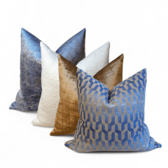 Set de FUNDAS Hilado Luxor Geo Azul-C-