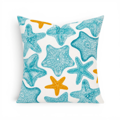 FUNDA ESTRELLAS TURQUE 50X50