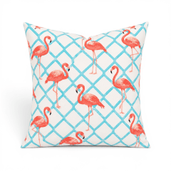 FUNDA DE COJÍN FLAMENCOS 50X50