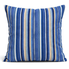 FUNDA DE COJÍN RAYAS AZUL Y BEIGE 50X50