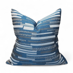 Funda Azul Rayas Gis 50x50cm