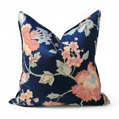 Funda Satén Floral azul
