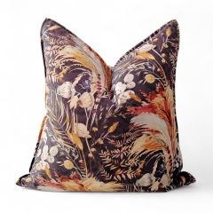 Funda Luxor Terciopelo Botánico Cálidos 50x50cm