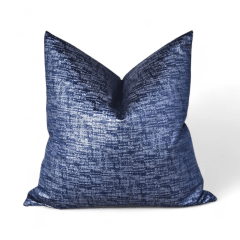 Funda Terciopelo Azul Plata 50x50cm