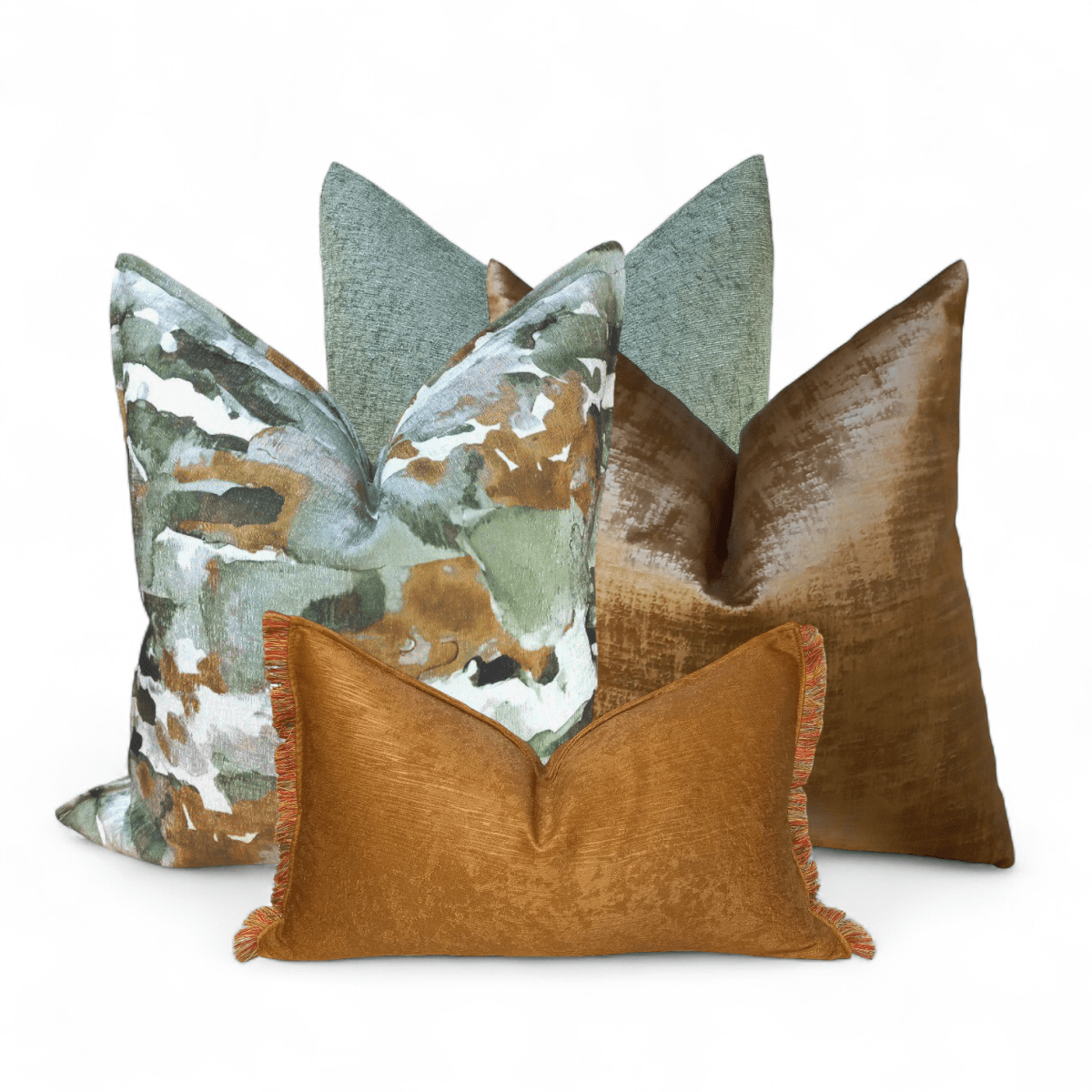 SET DE COJINES TRIBA ACUARELA VERDE EN NAPA SOFT1