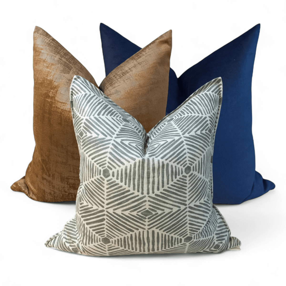 SET DE COJINES LUXOR GRIS GEOMÉTRICO EN NAPA SOFT1