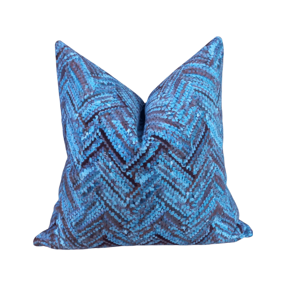 Funda Terciopelo Fan Chevron Azul1