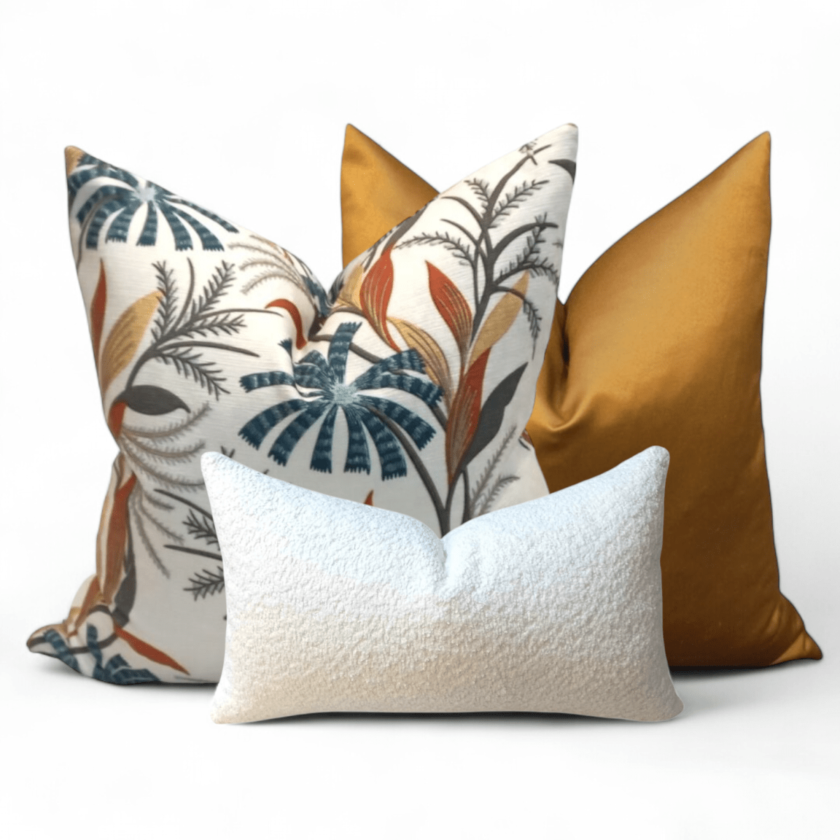 SET DE COJINES FLORAL GEO AZUL EN NAPA SOFT1