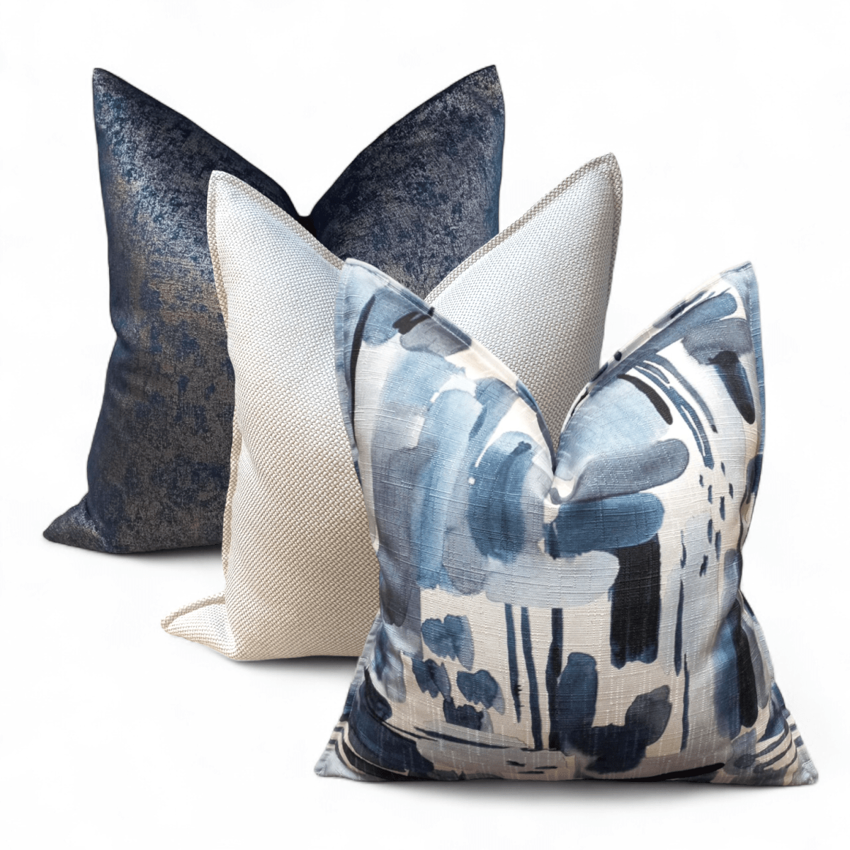 SET DE COJINES BROCHA AZUL EN NAPA SOFT1