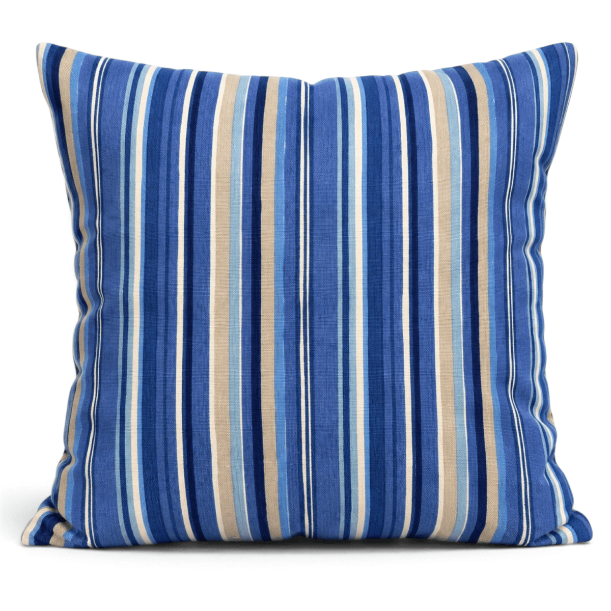 FUNDA DE COJÍN RAYAS AZUL Y BEIGE 50X501