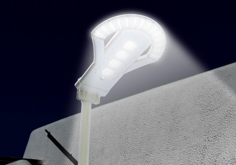 Luminaria Solar LED 25W 120 Lm/W para Poste de Alumbrado | Natura