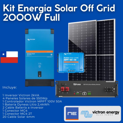 Kit Energía Solar Off Grid 2kVA Full