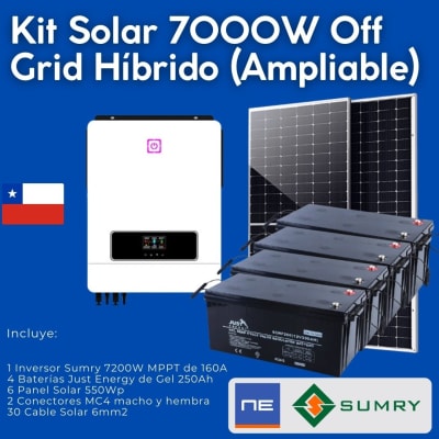 Kit Solar 7000W Off Grid Híbrido (Ampliable)