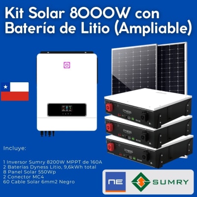 Kit Solar 8000W con Batería de Litio (Ampliable)