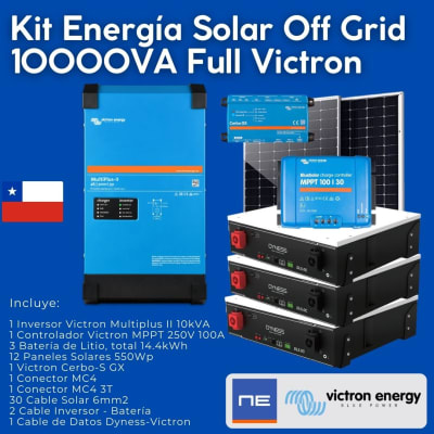 Kit Energía Solar Off Grid 10000VA Full Victron