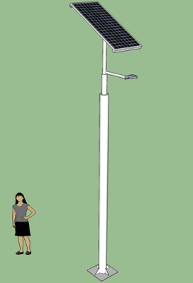 Poste Solar Acero Galvanizado 5 Metros