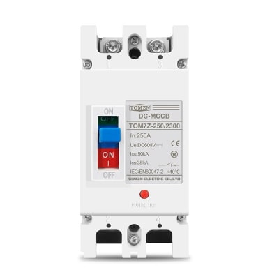 Automático DC 2 Polos 250A 600V para Sistema Solar Fotovoltaico
