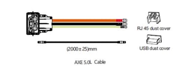 Kit Cables Borne Batería AXE a Inversor Growatt