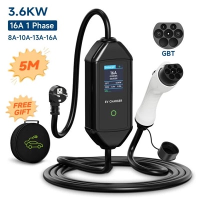 Cargador Vehículo Eléctrico Portátil 3.6kW Tipo GB/T