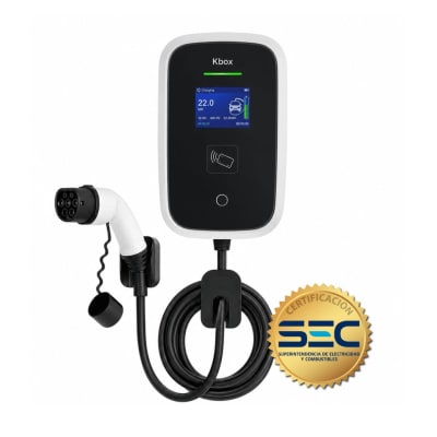 Cargador Auto Eléctrico Wallbox AC, 22kW Trifásico, tipo 2, OCPP