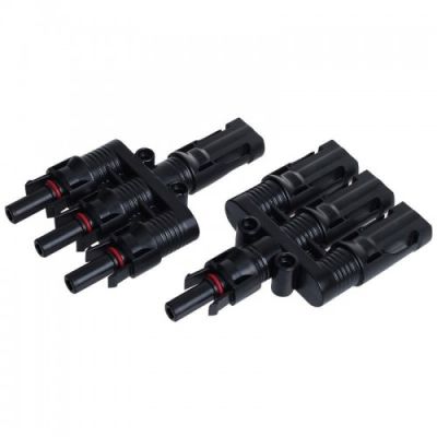 Conector MC4 3T Triple Paralelo (Par)