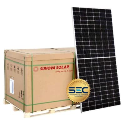 Pallet Panel Solar Sunova 550W Monocristalino PERC 144 Media Celdas SEC