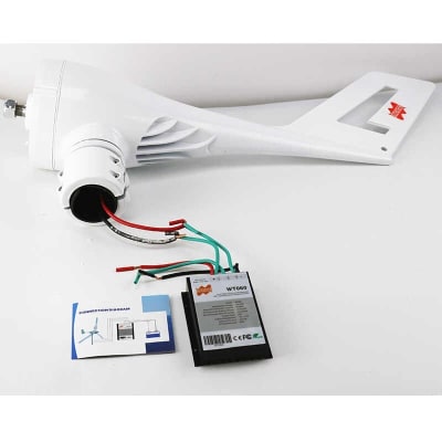 Generador Eólico 400W 3 Aspas con Salida a 24V DC