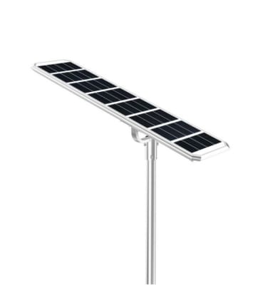 Luminaria Solar Negra LED 60W 160 Lm/W para Poste de Alumbrado