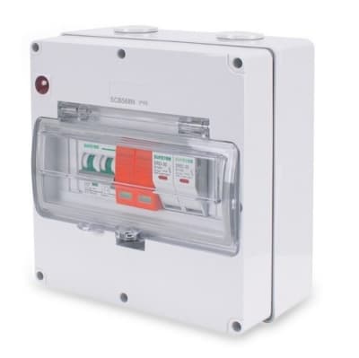 Tablero Eléctrico Estanco Sobrepuesto 8 Modulos Riel DIN