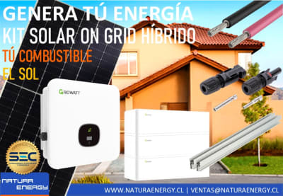 Kit On Grid Hibrido 5kW con Baterías de Litio