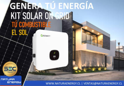 Kit Energía Solar On Grid de 5kW, Incl. Instalación y Tramite SEC