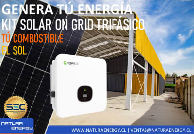 Kit Energía Solar On Grid de 10kW Trifásico, Incl. Instalación y Tramite SEC