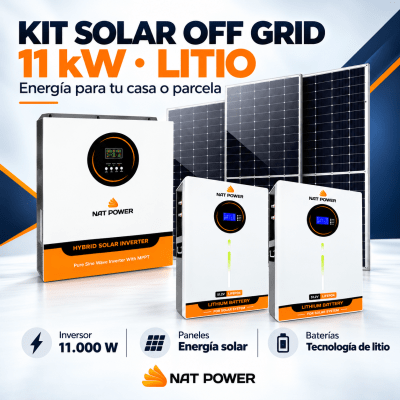Kit Solar Off Grid 11kW Litio Nat Power