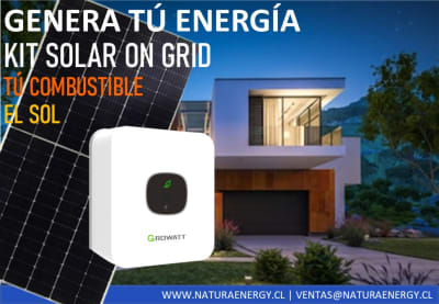 Kit Energía Solar On Grid de 2kW, Incl. Instalación y Tramite SEC