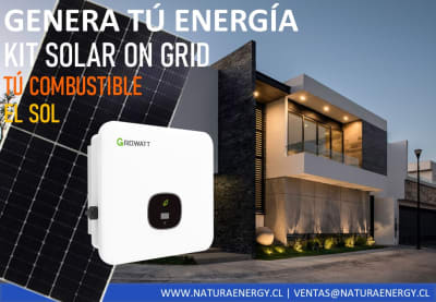 Kit Energía Solar On Grid de 5kW, Incl. Instalación y Tramite SEC