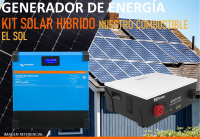Kit Solar Victron Energy 6kVA + Litio (Ampliable), Incl. Instalación y Trámite SEC