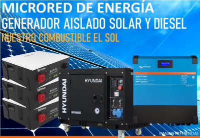 Microred de Energía Diesel y Solar Fotovoltaica 6kW
