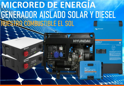 Microred de Energía Diesel y Solar Fotovoltaica 5kW