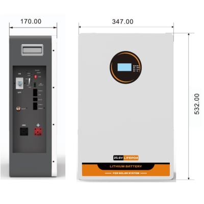 Batería de Litio 100Ah 5.12kWh 51.2V NAT POWER