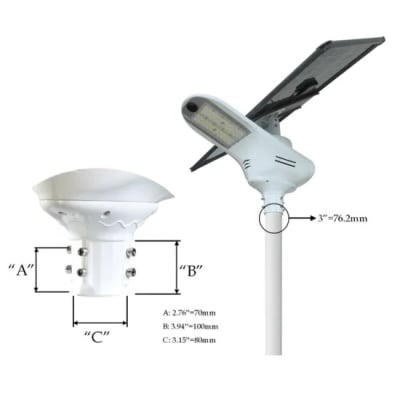 Luminaria Solar LED 40W 6400 Lm con Panel Ajustable