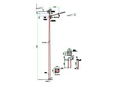 Poste Solar Acero Galvanizado 6 Metros