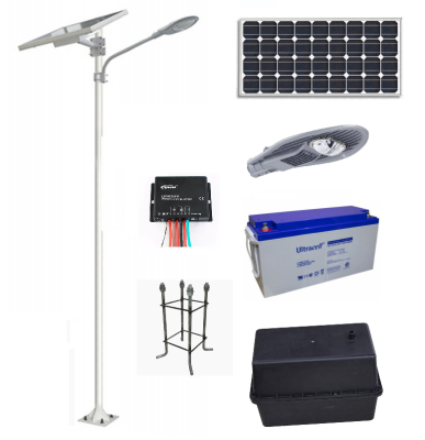 Poste Solar 6 Mts 40W LED 12 Hrs Zona Centro