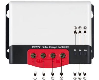Regulador de Carga Solar MPPT 40A 100V 12/24V