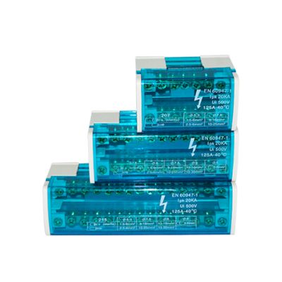 Repartidor Tetrapolar 7 Posiciones para Riel DIN
