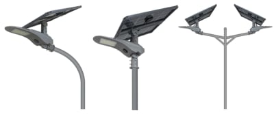 Luminaria Solar LED 60W 6000 Lm con Panel Ajustable 3000°K