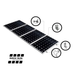 Estructura Coplanar 4 Paneles Solares