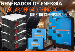 Kit Fotovoltaico Off Grid Trifásico 15kVA Victron Energy Kit Fotovoltaico Off Grid Trifásico 15kVA Victron Energy