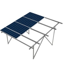 Estructura Carport Paneles Solares 2x5 tipo W para 2 Vehículos