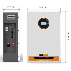 Batería de Litio 100Ah 5.12kWh 51.2V NAT POWER