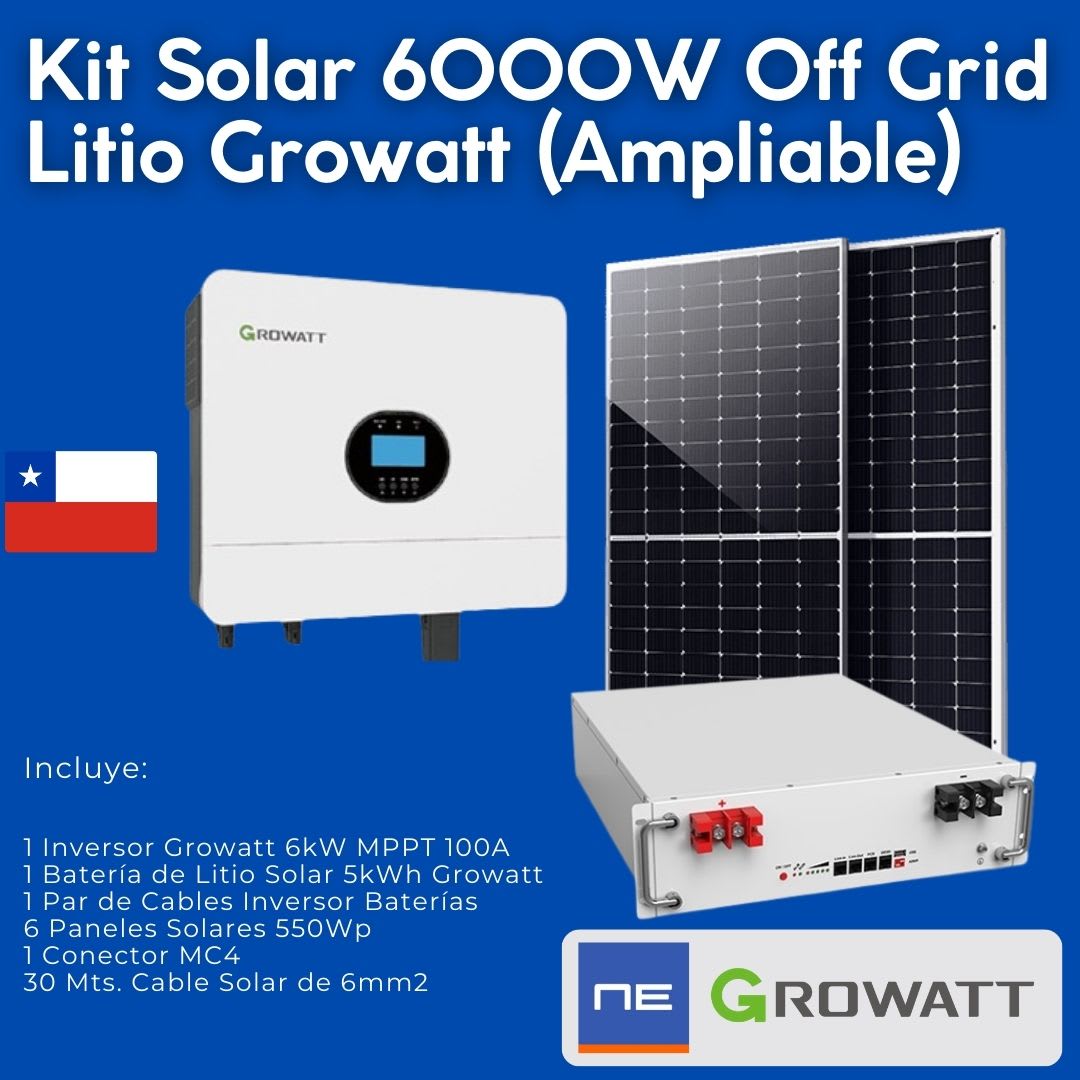 Kit Solar Off Grid 6kW Growatt Litio (Ampliable) | Natura Energy es ...